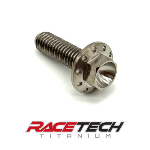 Titanium M6x1.0x20 Drilled Flange Hex Bolt RT61033-1 (1)
