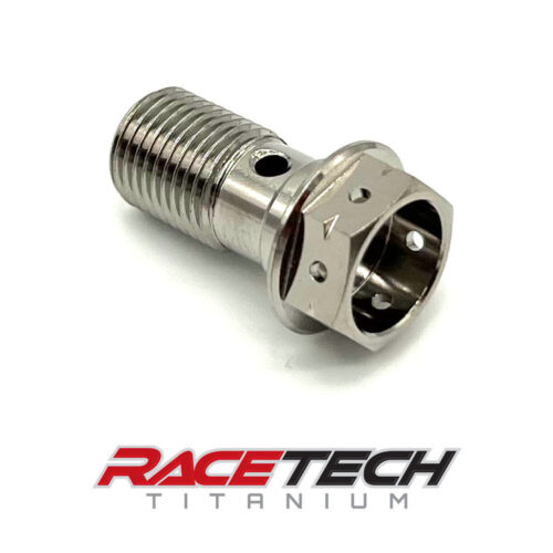 Titanium M10x1.00 Single Banjo Bolt, Brake Caliper, Yamaha BMW, Kawasaki, Triumph, Brembo, RT61056-0 (1)