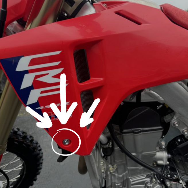 Titanium Front Lower Shroud to Radiator Bolts (2018-2026 Honda CRF 250, 450, R, RX, L, RWE, X) - Image 2