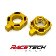 Aluminum Chain Adjuster, Axle Blocks (2015-2024 KTM 85 SX)