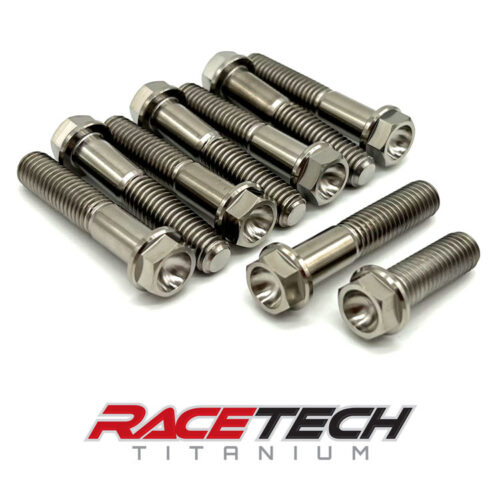 Titanium M8x40 M8x25 Hex Flange XTRIG Triple Clamp Bolts RT61044-0 (8) RT61039-0 (1)