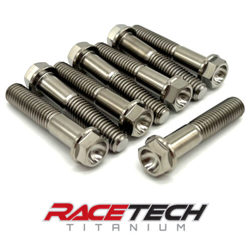 Titanium M8x40 Hex Flange Triple Clamp Bolts RT61044-0 (8)