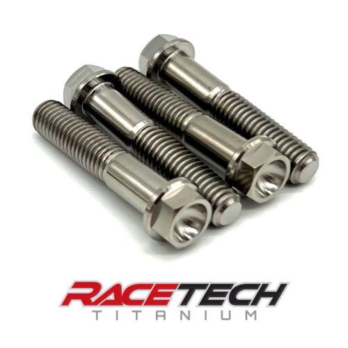 Titanium M8x40 Hex Flange Upper Triple Clamp Bolts RT61044-0 (4)