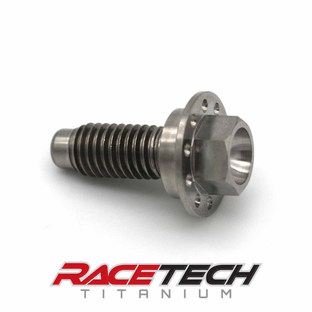 Titanium M8x1.25x22.85 Hex Head Flange Bolt (13x3.5 Shoulder) Dimpled