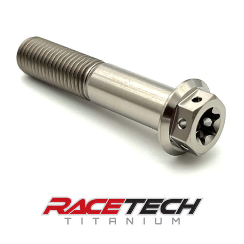 Titanium M10x1.25x50 Hex Flange Torx Race Spec Drilled Bolt RT31318-0 (1)
