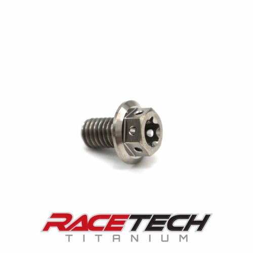 Titanium M6x10 Dual Drive, Race Spec, Hex Flange Bolt, RT31102-0 (1)