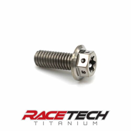 Titanium m6x16 Dual Drive, Race Spec, Hex Flange Bolt, RT31106-0 (1)