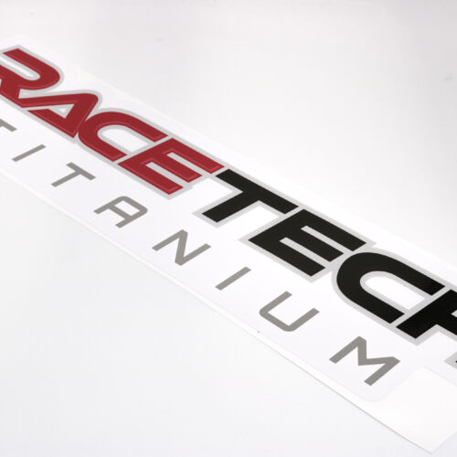 RaceTech Titanium Sticker / Decal White Background Large Sized