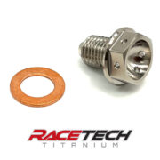 Kawasaki Titanium M12x1.5 Oil Drain/Sump Bolt w/ Magnet - RaceTech