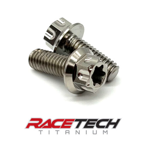 Titanium M6x1.0x15 Hex Flange Dual Drive Bolts RT61401-0 (2)