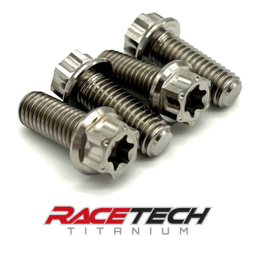 Titanium M8x1.25x20 Hex Flange Dual Drvie Bolts RT61419-0 (4)