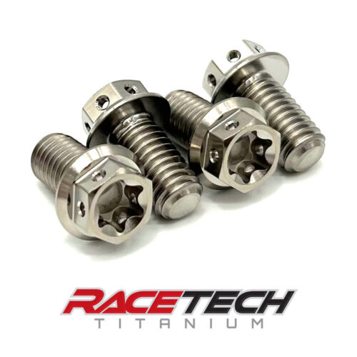 Titanium M8x15 Hex Flange Torx Race Spec Bolts RT31204-0 (4)