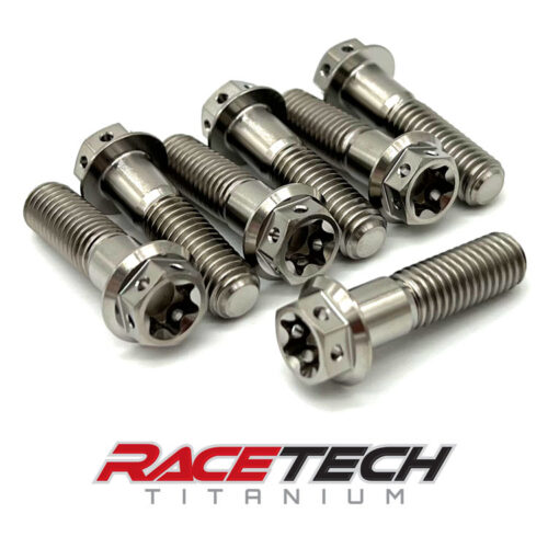 Titanium M8x30 Hex Flange Torx Race Spec Triple Clamp Bolts RT31210-0 (7)
