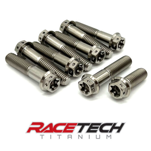 Titanium M8x40 M8x25 Hex Flange XTRIG ROCS Torx Race Spec Triple Clamp Bolts RT31214-0 (8) RT31208-0 (1)