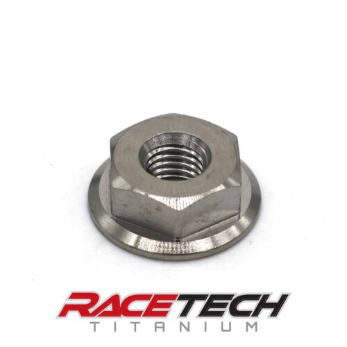 Titanium 1/4-28 Hex Flange Nut