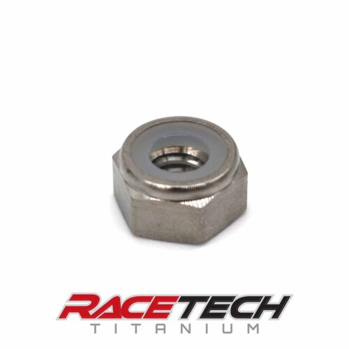Titanium 1/4-20 Hex Nyloc Locking Nut (Short)