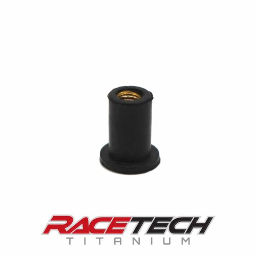 M4x0.7 Rubber Well Nut with Brass Insert