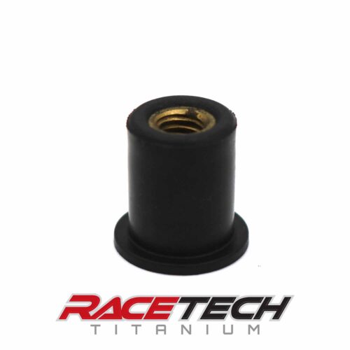 M6x1.0 Rubber Well Nut with Brass Insert