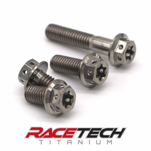 Titanium Rear Caliper & Rotor Guard Bolts (2006-2014 Yamaha 125-450) (Race Spec)